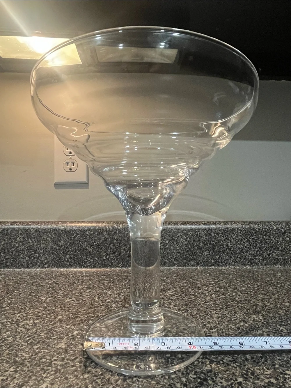 Decorative EXTRA LARGE Clear Glass Martini Coupé - Picture 4 of 5